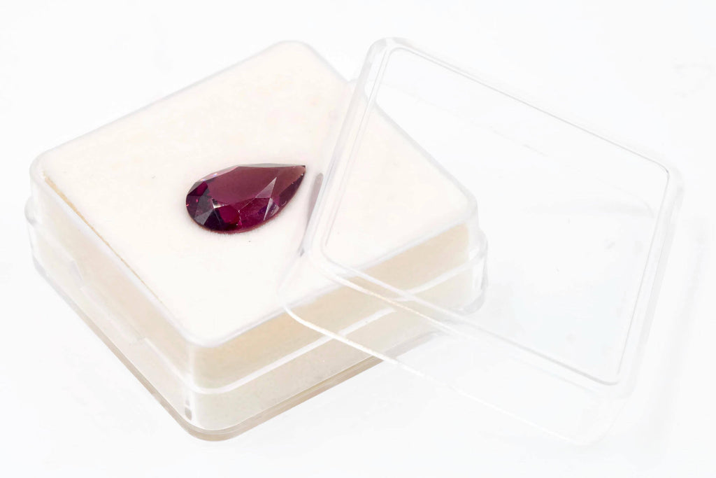 Purple Garnet Natural Garnet January Birthstone Rhodolite Garnet gemstone Mozambique Garnet Faceted Pear 14x9mm 4.39ct-Planet Gemstones