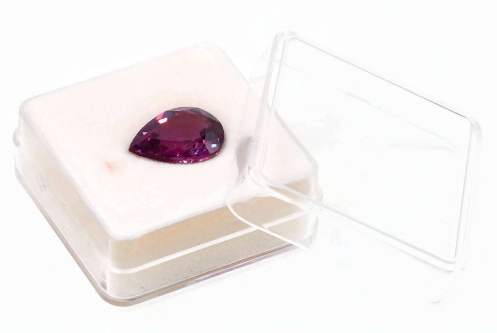 Garnet natural Garnet January Birthstone Rhodolite Purple Garnet gemstone Mozambique Rhodolite garnet Faceted Pear 15x11mm 7.96ct-Planet Gemstones