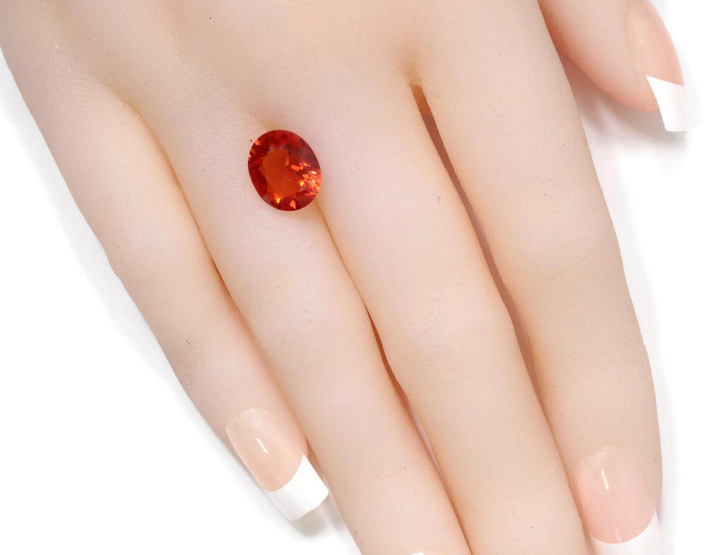 Natural Fire Opal Mexican Fire Opal October birthstone Oange Gemstone Fire Opal Gemstone Faceted Fire Opal Faceted Oval, 10x8mm, 1.80ct,-Planet Gemstones