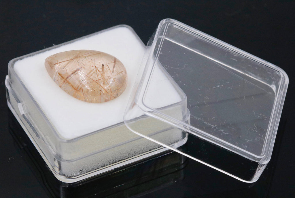 Rutile Quartz Cabs 19x16mm-Planet Gemstones