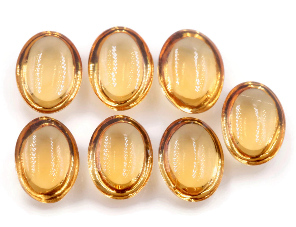 Natural Citrine Quartz Citrine Cabochon Citrine Loose Gemstone DIY Jewelry Supply November Birthstone Golden Citrine Quartz 7x5mm 0.75ct-Planet Gemstones