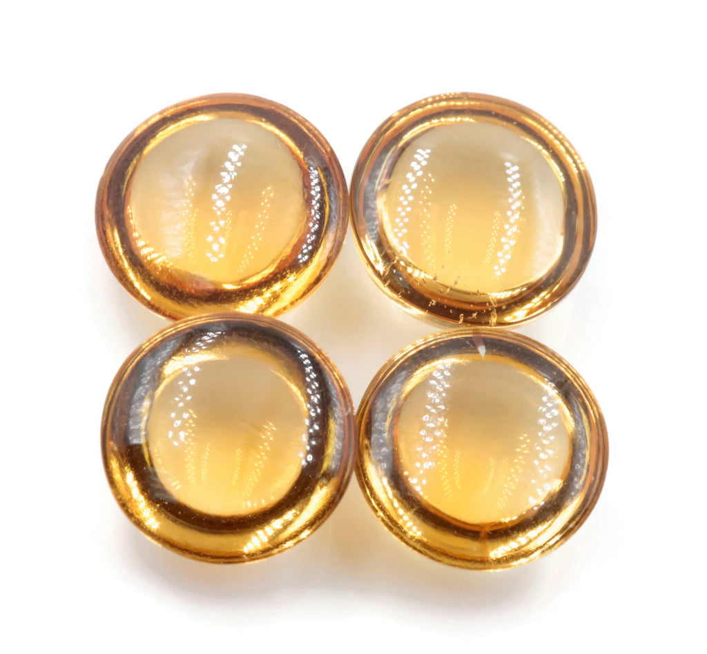 Natural Citrine Quartz Citrine Cabochon Citrine Loose Gemstone November Birthstone DIY Jewelry Supply Golden Citrine Quartz 1pc 7mm 1.50ct-Planet Gemstones