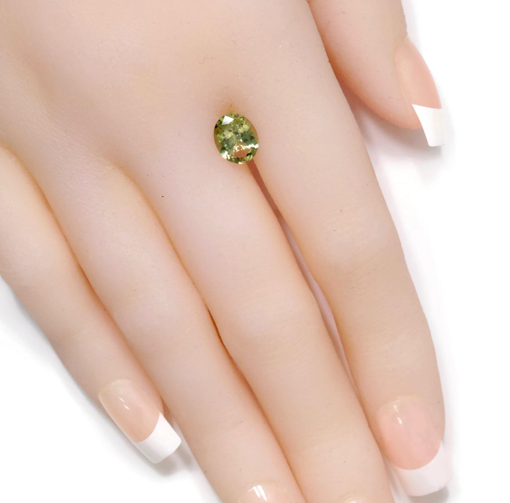 Green Tourmaline Oval 9x7mm-Tourmaline-Planet Gemstones