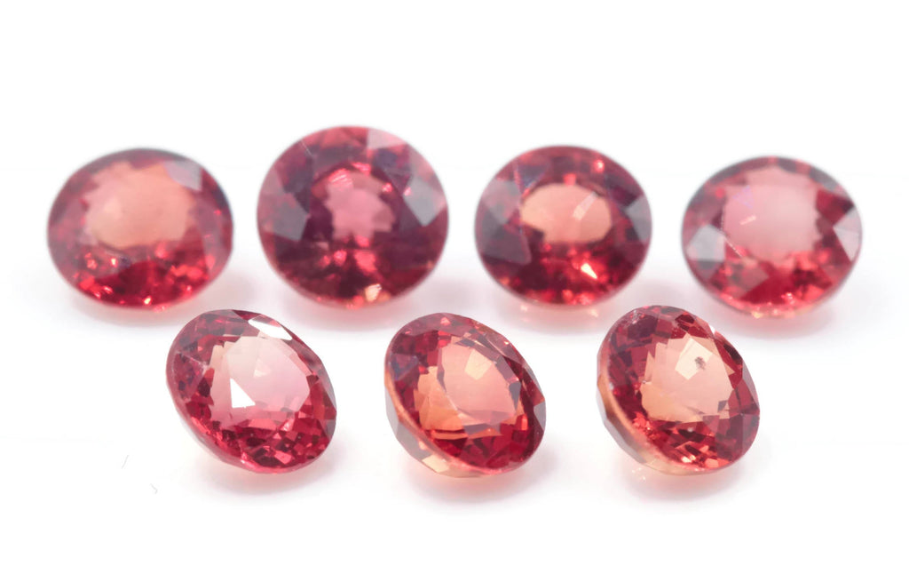 Natural Red Sapphire 4.5mm Sapphire Gemstone Faceted Sapphire Loose Stone September DIY Birthstone Sapphire Red Sapphire Round,-Planet Gemstones