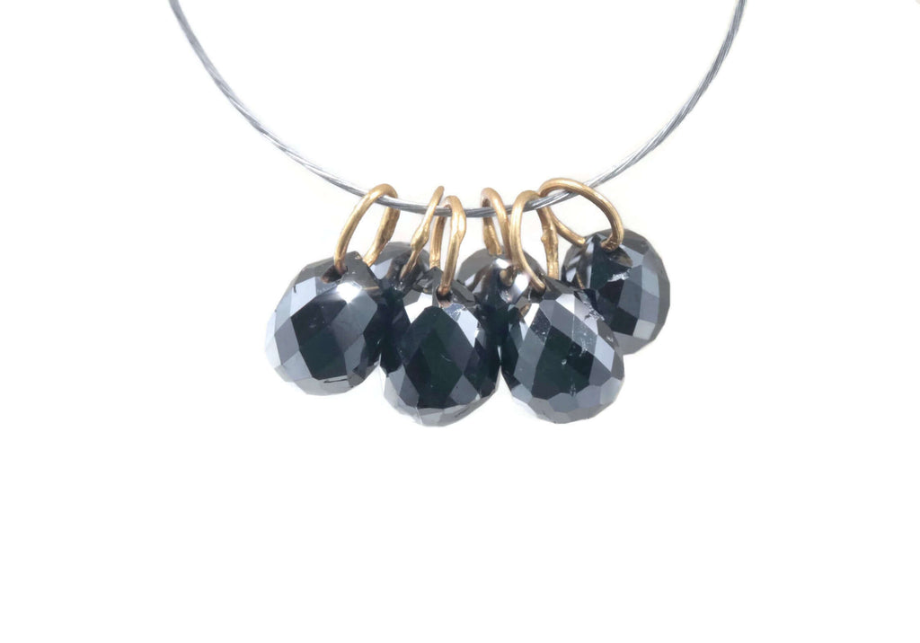 Black Diamond Briolette 4x3mm-Planet Gemstones