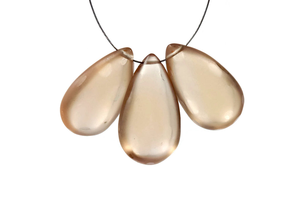 Champagne Quartz Drops 29cts-Planet Gemstones