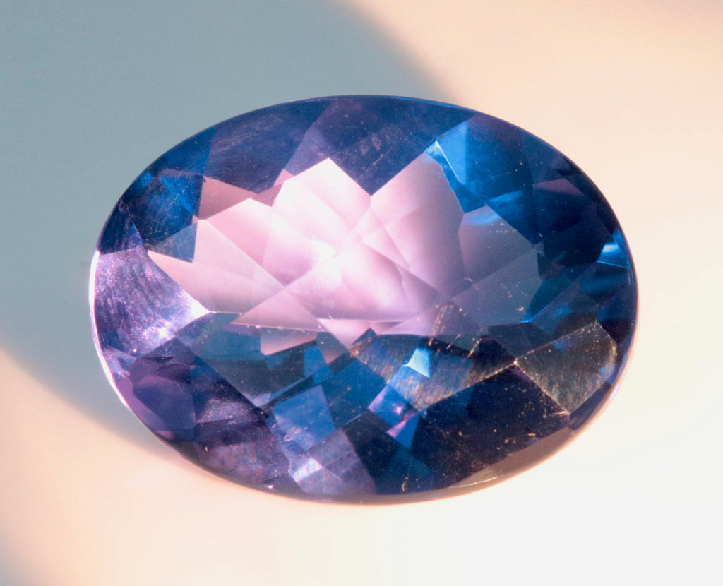 Natural Flourite Flourite Crystal Flourite Flourite Stone Blue Flourite 15x10mm Oval SKU:00106531 DIY Jewelry Supplies-Planet Gemstones