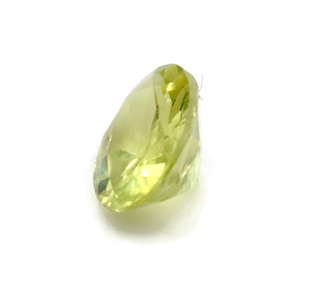 Natural Green Chrysoberyl Gemstone Genuine Chrysoberyl Faceted Chrysoberyl Loose Lemon color Chrysoberyl 8x6mm OV 1.36ct-Planet Gemstones