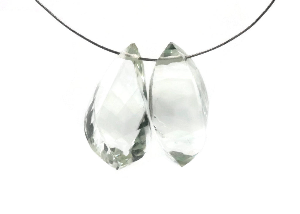 Prasiolite twisted shape 9cts-Planet Gemstones