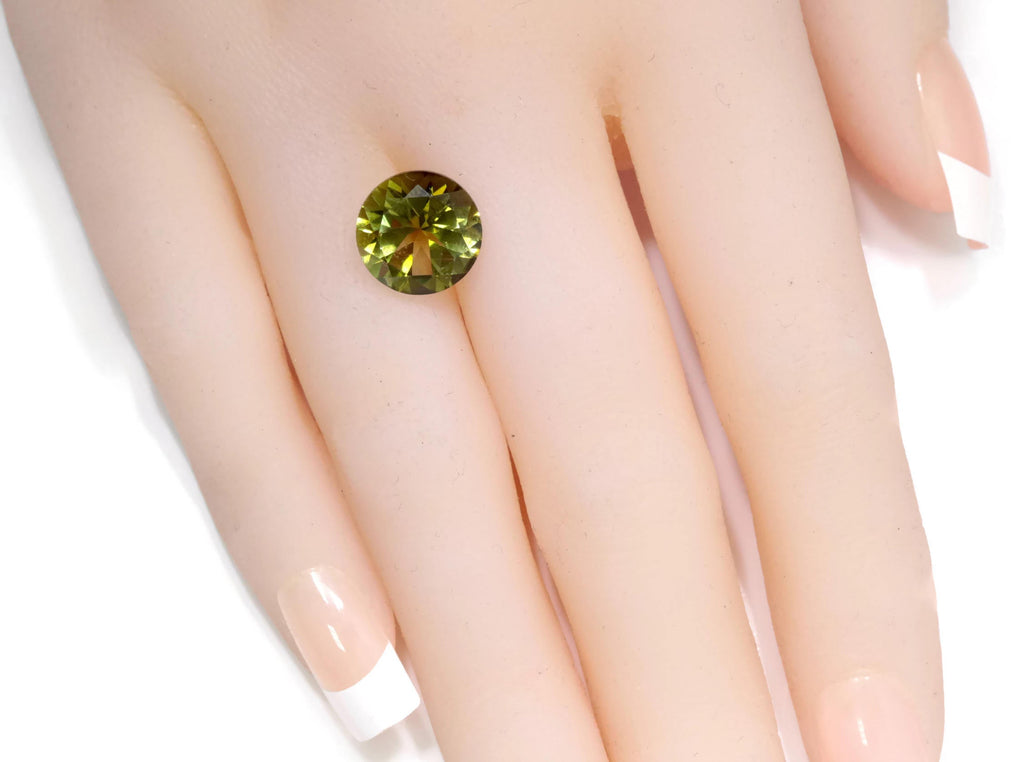 Green Tourmaline Round 11mm-Tourmaline-Planet Gemstones