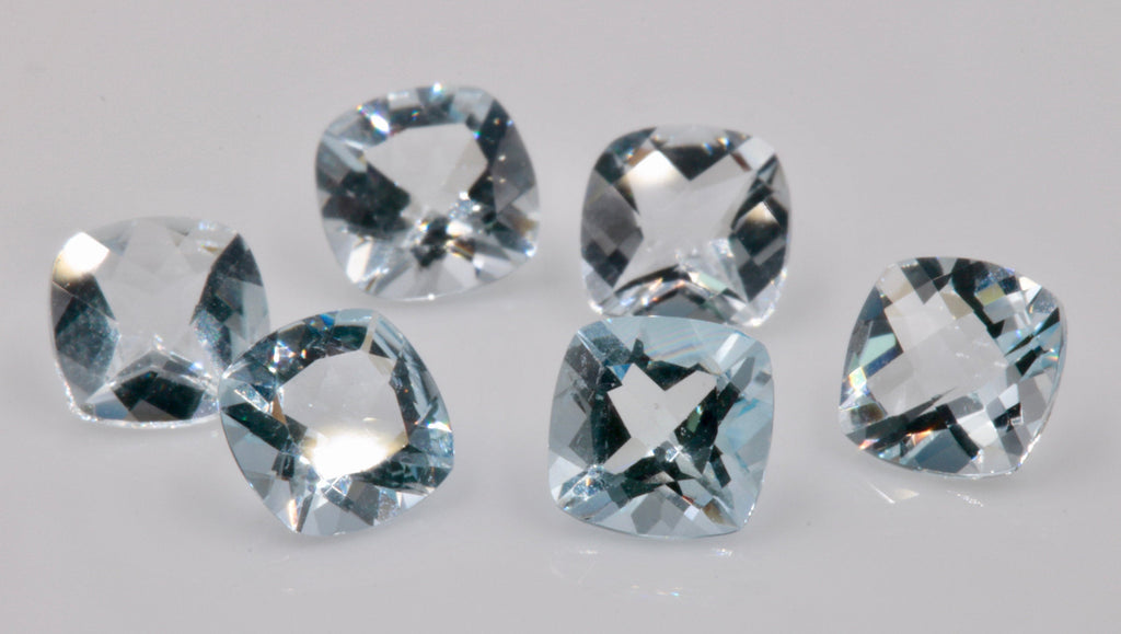 Aquamarine Cushion 5mm-Aquamarine-Planet Gemstones