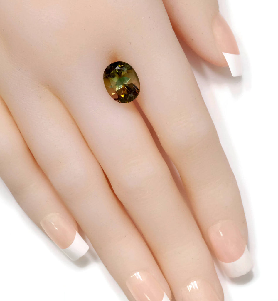 Natural Green Tourmaline Gemstone Black Tourmaline Stone October Birthstone DIY Jewelry Supply Tourmaline Stone 5.24ct 12x9.6x7.7mm-Tourmaline-Planet Gemstones