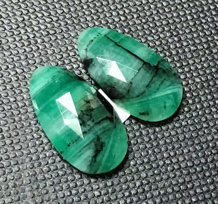 Emerald Natural Emerald May Birthstone Emerald Green Diy Jewelry Diy Jewelry Supplies Natural Emerald Rose Cut DIY Jewelry Supplies-Planet Gemstones