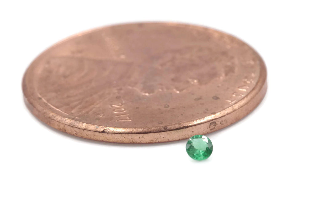 Emerald Natural Emerald May Birthstone Zambian Emerald Round Emerald Gemstone Diy Jewelry Supplies DIY Jewelry 0.03ct 2mm Emerald green-Emerald-Planet Gemstones