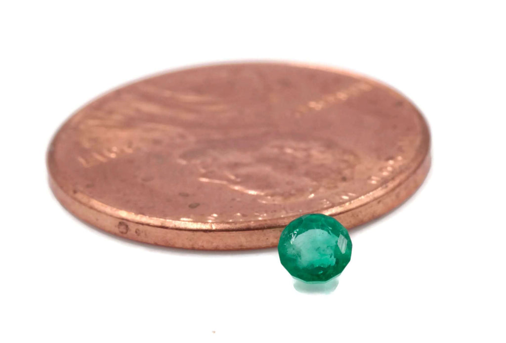Emerald Natural Emerald May Birthstone Zambian Emerald Round Emerald Diy Jewelry Supplies Emerald Gemstone 0.19ct 3.5mm Emerald green-Emerald-Planet Gemstones