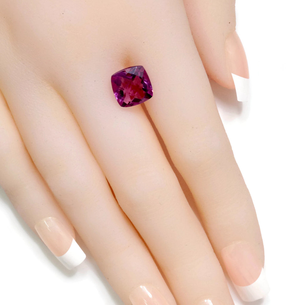 Natural Flourite Flourite Crystal Flourite Flourite Stone Pink Flourite SQ 10mm 5.45ct Loose Stone SKU:00110039 DIY Jewelry Supplies-Planet Gemstones
