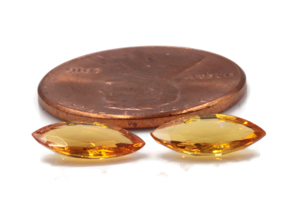 Orange Sapphire Marquise 10x4mm-Planet Gemstones