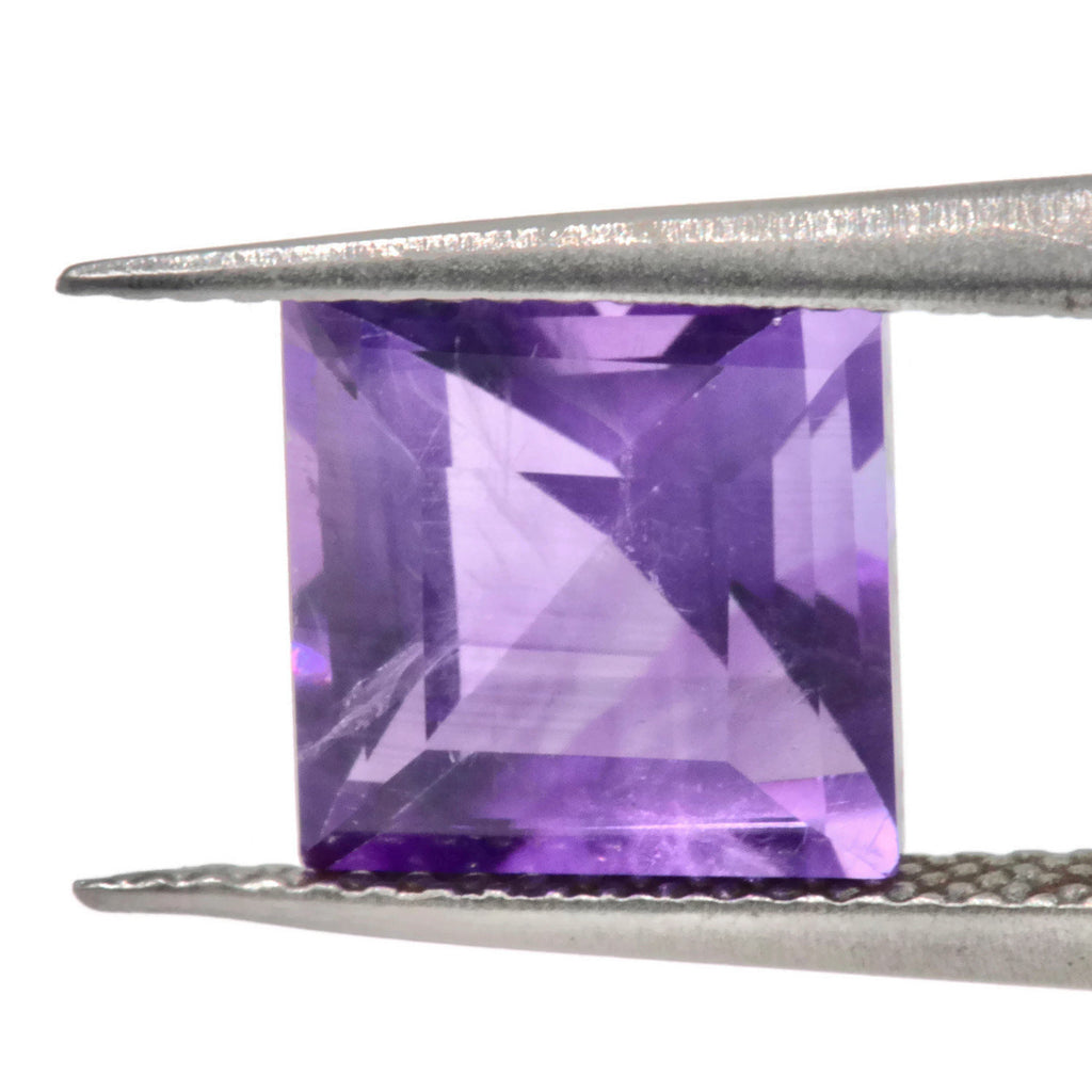 Natural amethyst gemstone faceted amethyst loose stone genuine amethyst stone amethyst loose stone february birthstone 0.98ct 6mm-Planet Gemstones