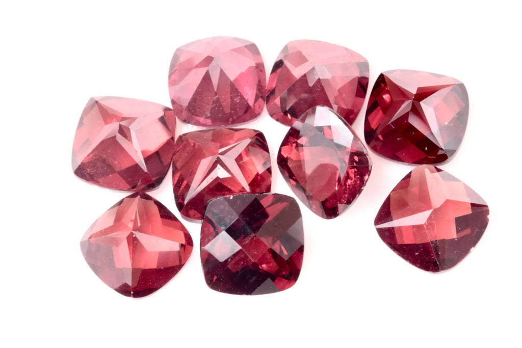 Garnet | Natural Garnet | January Birthstone | Faceted Garnet loose gemstone | Mozambique Garnet Cushion 7x7mm 1.80ct DIY Jewelry-Planet Gemstones