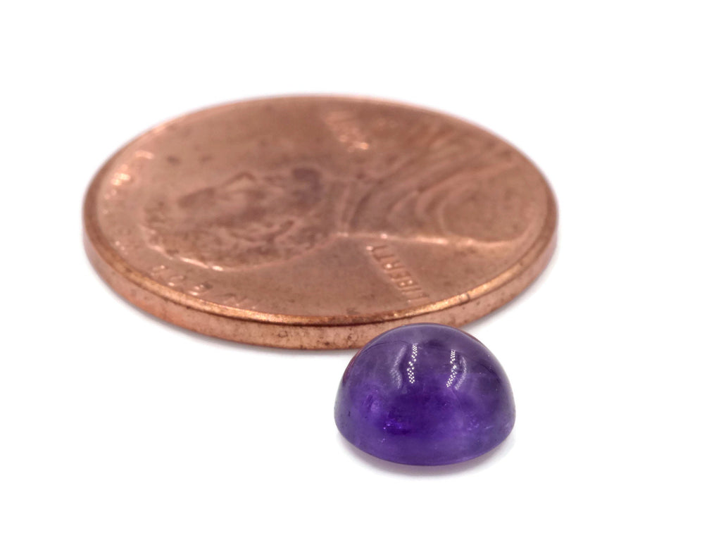Natural amethyst gemstone amethyst cabochon loose stone genuine amethyst stone loose amethyst amethyst loose stone february stone 7mm 1.42ct-Planet Gemstones
