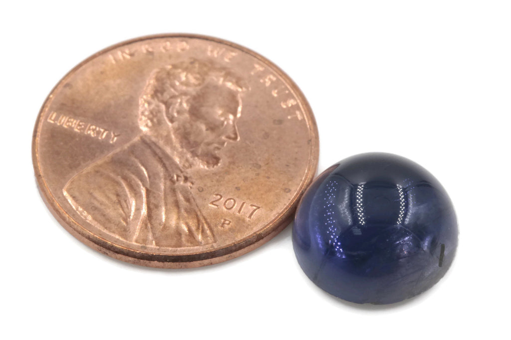 Natural Iolite Gemstone Cabochon Iolite Stone Iolite Loose Round Iolite Vettrigemsusa Round Cabochon IOLITE, 10mm, 5.32 ct-Planet Gemstones