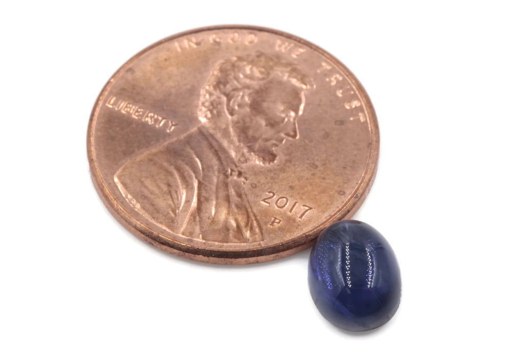 Natural Iolite Gemstone Cabochon Iolite Stone Iolite Loose Round Iolite Vettrigemsusa Oval Cabochon IOLITE lot 5, 8x6mm, 1.10ct-Planet Gemstones