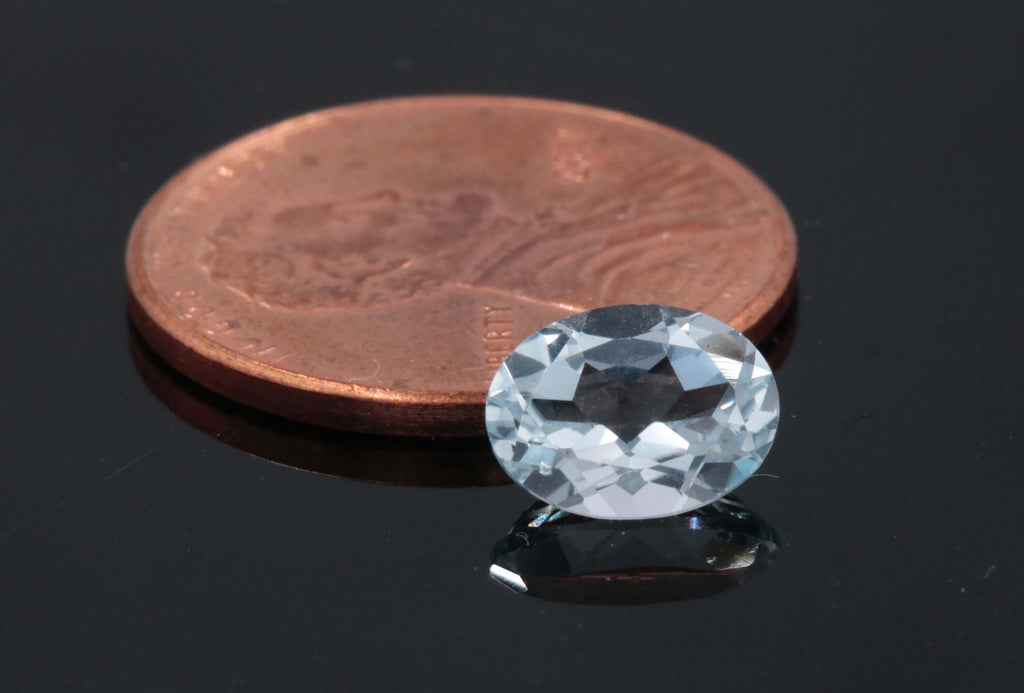 Aquamarine Oval 8x6mm-Aquamarine-Planet Gemstones