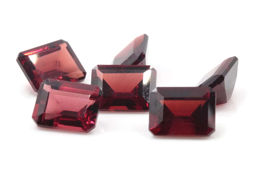 Red Garnet Octagon 9x7mm-Planet Gemstones