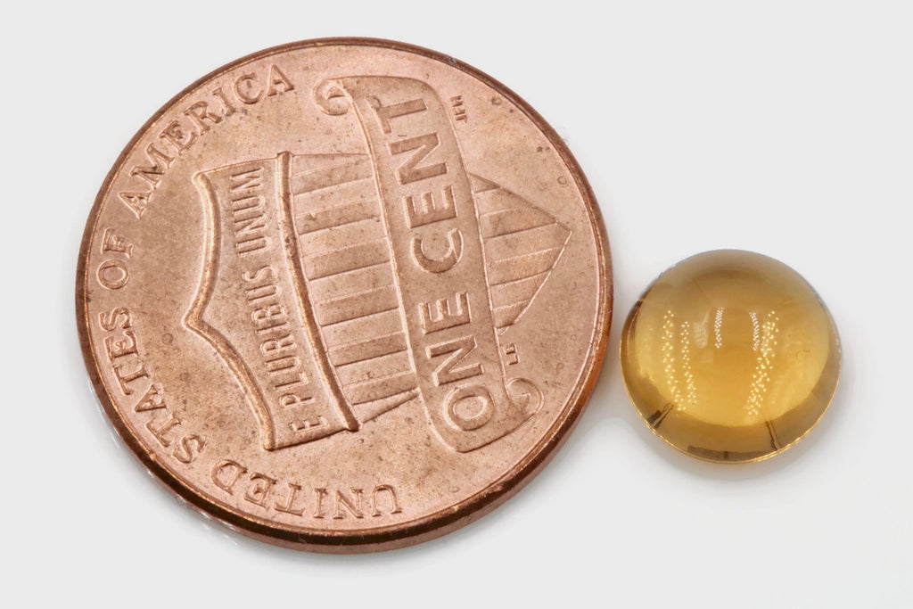 Natural Citrine Quartz Citrine Cabochon Citrine Gemstone November Birthstone DIY Jewelry Supply Golden Citrine Quartz Citrine 8mm 1.9ct-Planet Gemstones