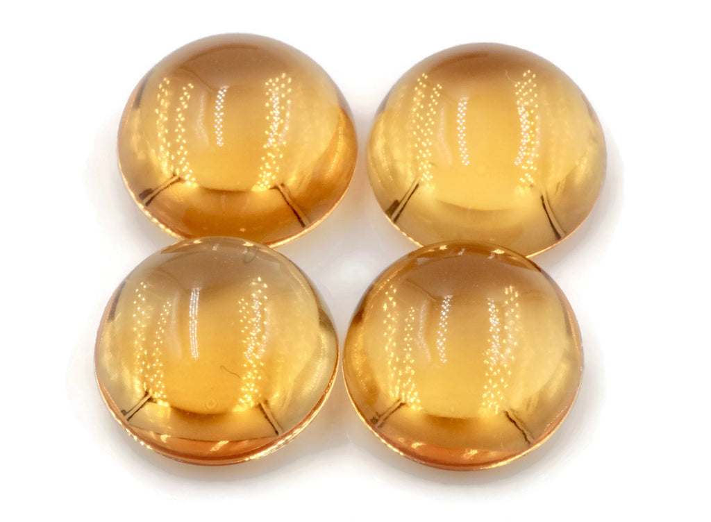 Natural Citrine Quartz Citrine Round Cabochon Citrine Gemstone DIY Jewelry Supply November Birthstone Golden Citrine Quartz 11mm 5.40ct-Planet Gemstones