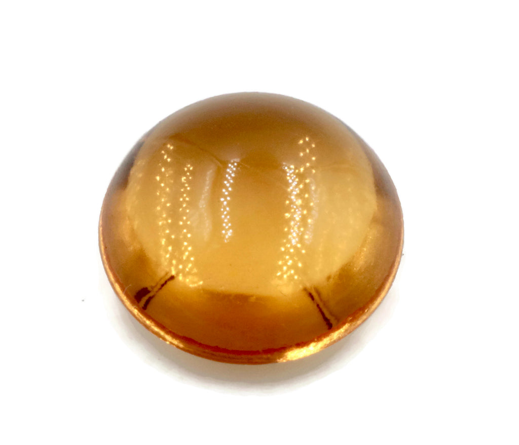 Natural Citrine Quartz Citrine Round Cabochon Citrine Gemstone DIY Jewelry Supply November Birthstone Golden Citrine Quartz 11mm 5.40ct-Planet Gemstones