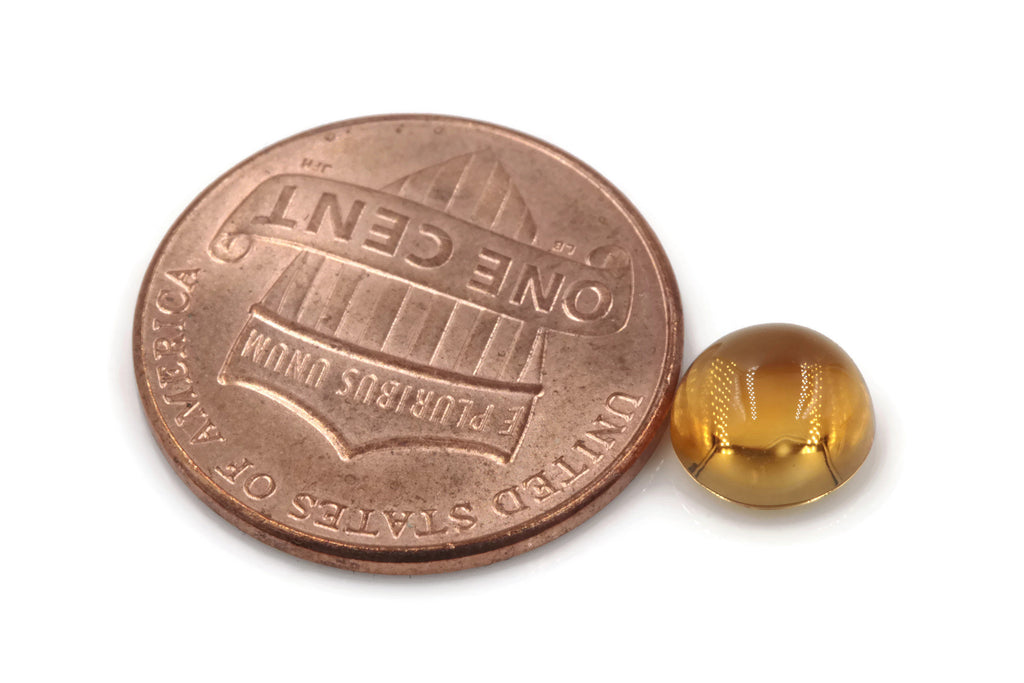 Natural Citrine Quartz Citrine Cabochon Citrine Loose Gemstone November Birthstone DIY Jewelry Supply Golden Citrine Quartz 1pc 7mm 1.50ct-Planet Gemstones