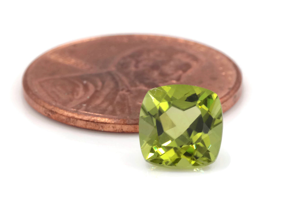 Peridot Natural Peridot Green Peridot Peridot Gemstone August Birthstone DIY Jewelry Supplies Peridot 1 Pc 1.40ct 7x7mm Gift for Her-Planet Gemstones