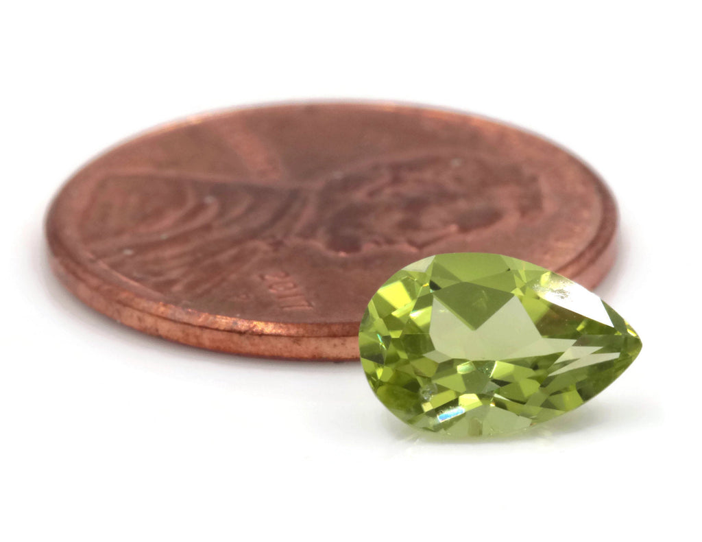 Peridot Pear 9x6mm-Planet Gemstones