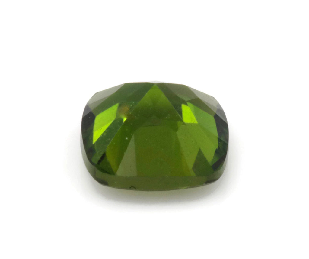 Natural Chrome diopside Green Gemstone Russian diopside Green Diopside DIY jewelry supplies Faceted Chrome diopside cushion 6mm 1.08ct-Planet Gemstones