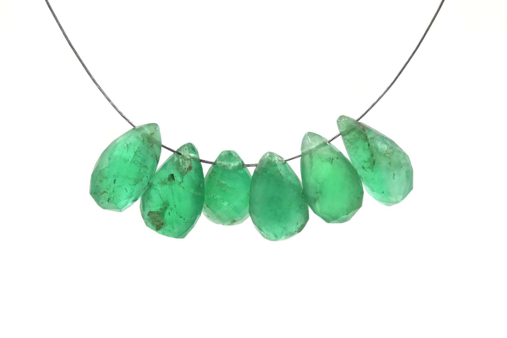 Genuine Emerald Beads Emerald Necklace Green gemstone Beads Emerald Gemstone Beads Green Jade Necklace Jade Bead Necklace 6-12mm-Emerald-Planet Gemstones