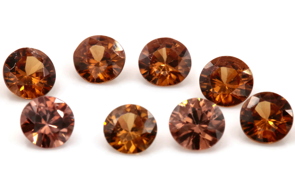 Champagne Zircon Round 5mm-Planet Gemstones