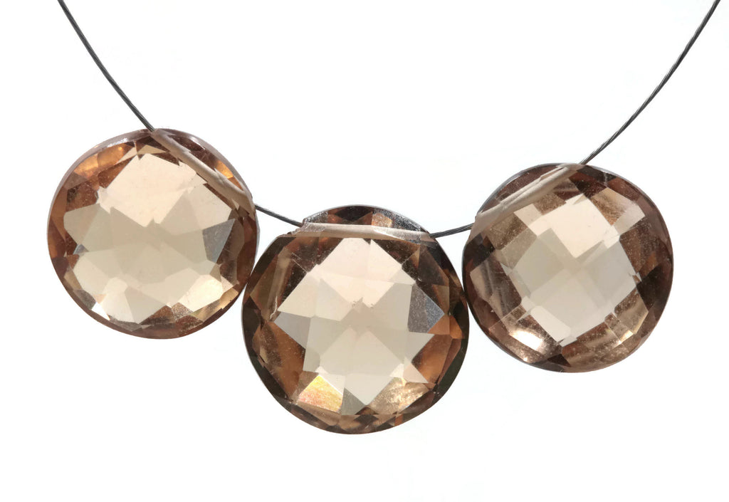 Smoky Quartz 11mm, 12mm-Planet Gemstones