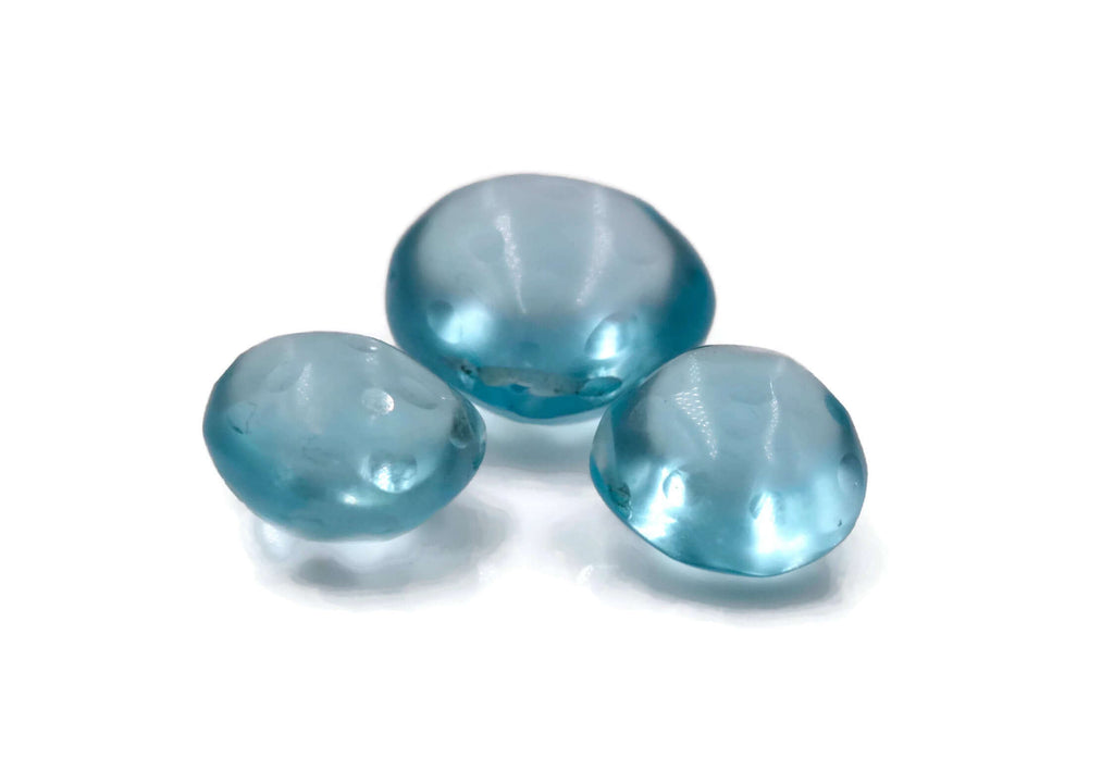Blue Topaz Natural Blue Topaz London Blue topaz December BirthStone DIY Jewelry Supply 31ct, 13mm 11mm, 11x10mm DIY Jewelry Supplies-Planet Gemstones