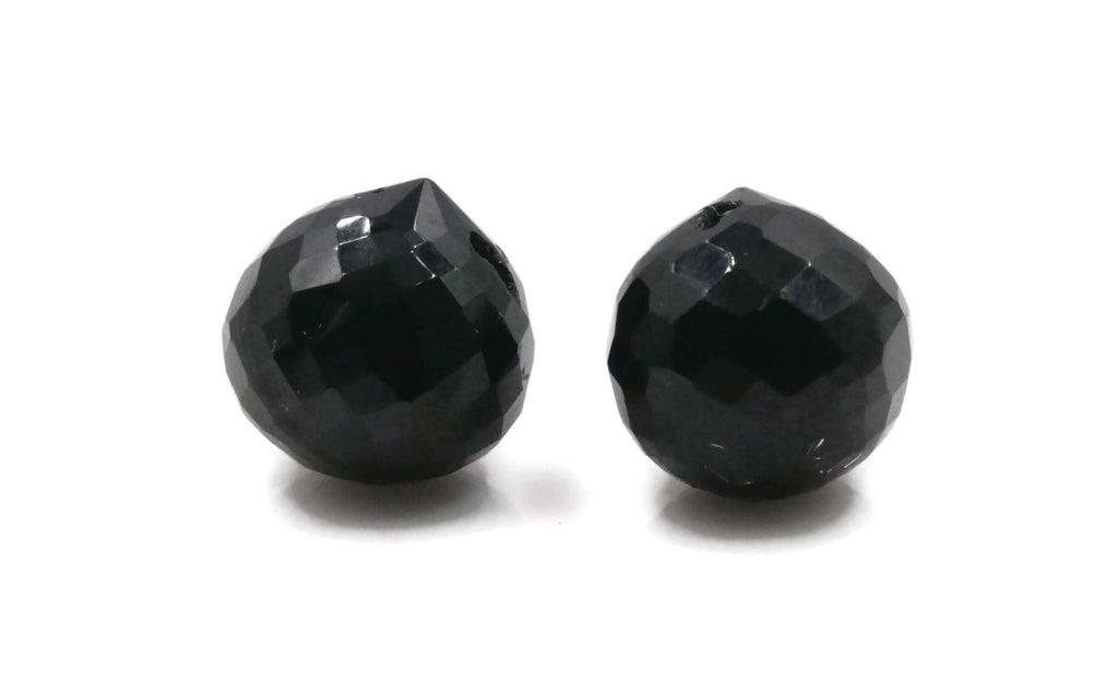 Natural Black Spinel, Onion Shaped Spinel, Faceted Black Spinel, DIY Jewelry Supply Black Spinel beads black spinel stone, 8mm, 9-10ct-Planet Gemstones