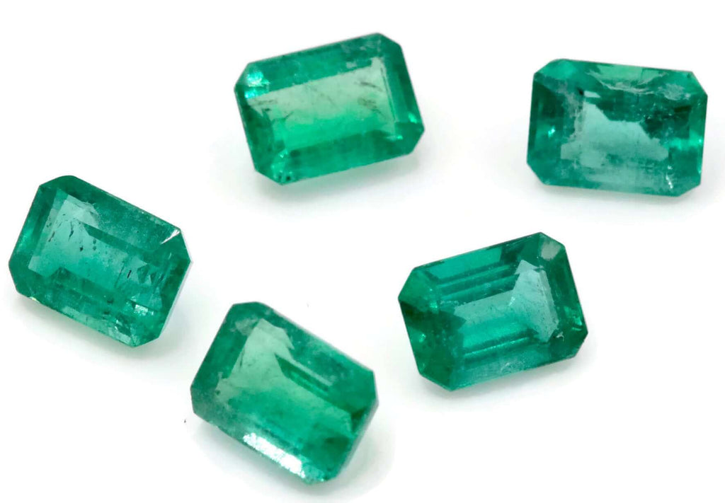 Emerald Natural Emerald May Birthstone Zambian Emerald Octagon Emerald Diy Jewelry Supplies Emerald Gemstone 1.06ct 7x5mm emerald-Emerald-Planet Gemstones