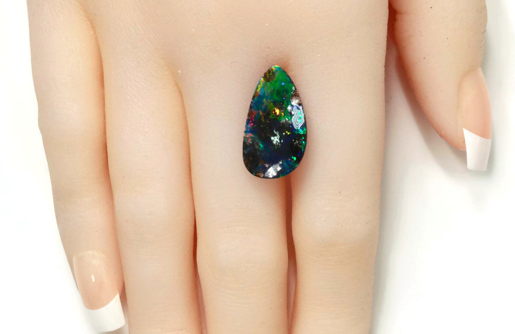 Natural Australian Boulder Opal Genuine Opal Stone Aussie Boulder Opal Stone 6ct DIY Jewelry Supplies-Planet Gemstones