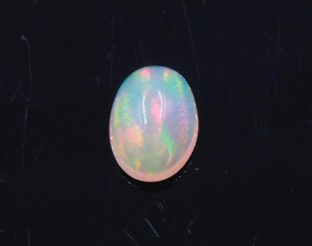 Natural Opal Ethiopian Opal Loose Ethiopian Opal Natural Welo Opal Rainbow Fire Opal Ethiopian Opal Cabochon 0.30ct 6x4mm-Planet Gemstones