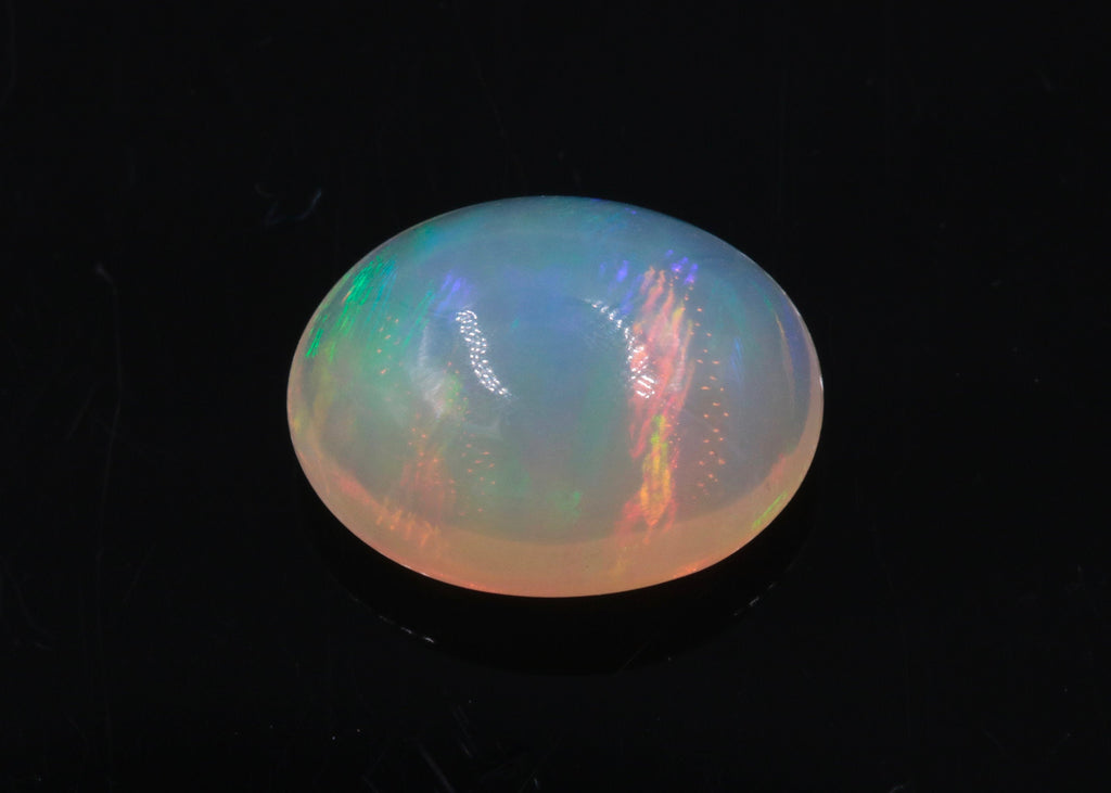 Natural Opal Ethiopian Opal Loose Ethiopian Opal Natural Welo Opal Rainbow Fire Opal Ethiopian Opal Cabochon 1.55ct 10x8mm-Planet Gemstones
