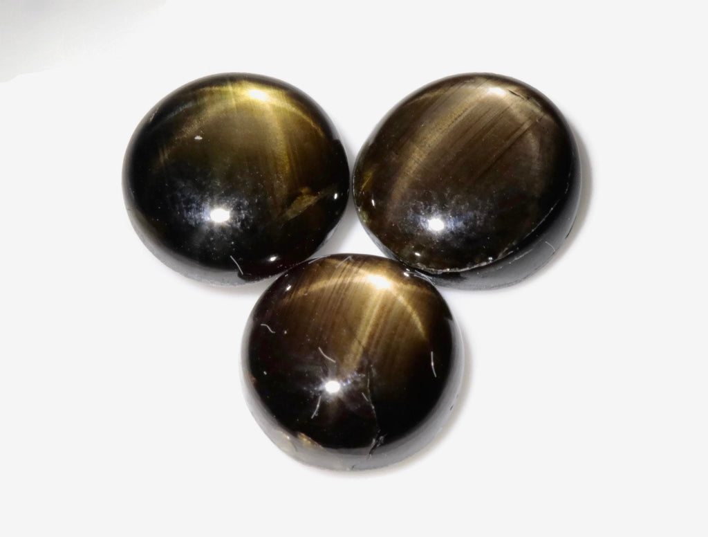 Natural Sapphire Star Sapphire Black Star Sapphire September Birthstone Golden Star Sapphire DIY Jewelry Supplies RD 3ct 8mm-Planet Gemstones