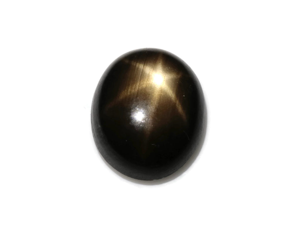 Natural Sapphire Star Sapphire Black Star Sapphire September Birthstone Golden Star Sapphire DIY Jewelry Supply 3.9ct 10x8mm-Planet Gemstones