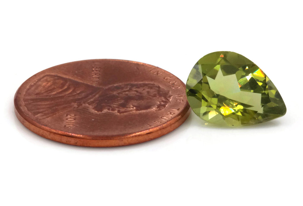 Peridot Pear 8x11mm-Planet Gemstones