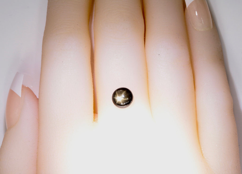 Natural Sapphire Star Sapphire Black Star Sapphire September Birthstone Golden Star Sapphire DIY Jewelry Supplies RD 2.20ct 7mm-Planet Gemstones