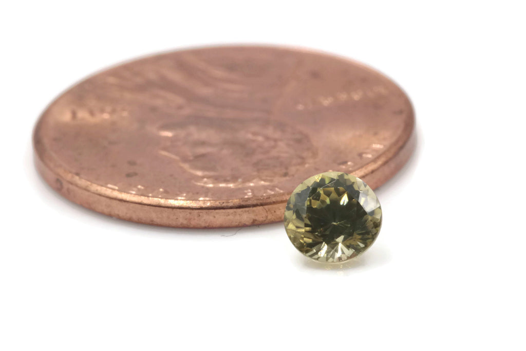 Natural Canary Zircon Gemstone Faceted Canary Zircon Loose Stone December Birthstone Genuine Canary Zircon Stone Round 1 pc 0.51ct 4.5mm-Planet Gemstones