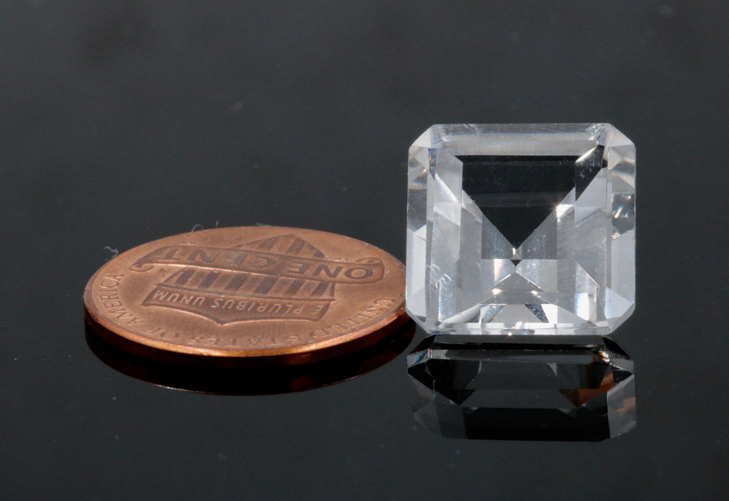 Rock Crystal Square 14mm-Planet Gemstones